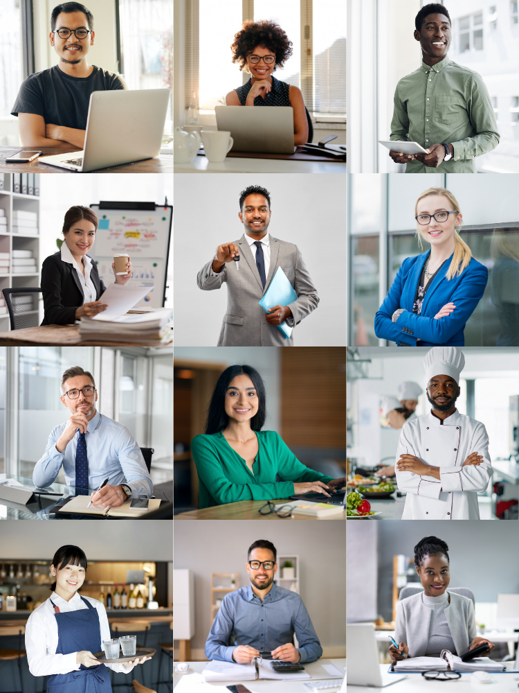 Headshots of Professionals in Various Industries - Images by Canva